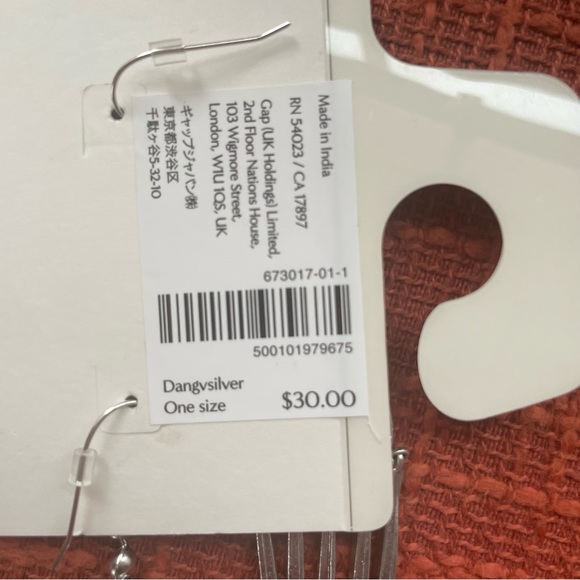 Banana Republic Aureus And Argent Silver Tiered Dangle Earrings NWT - Picture 7 of 9